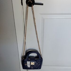 ALDO CROSSBODY PURSE - BLUE LEATHER -  NWT